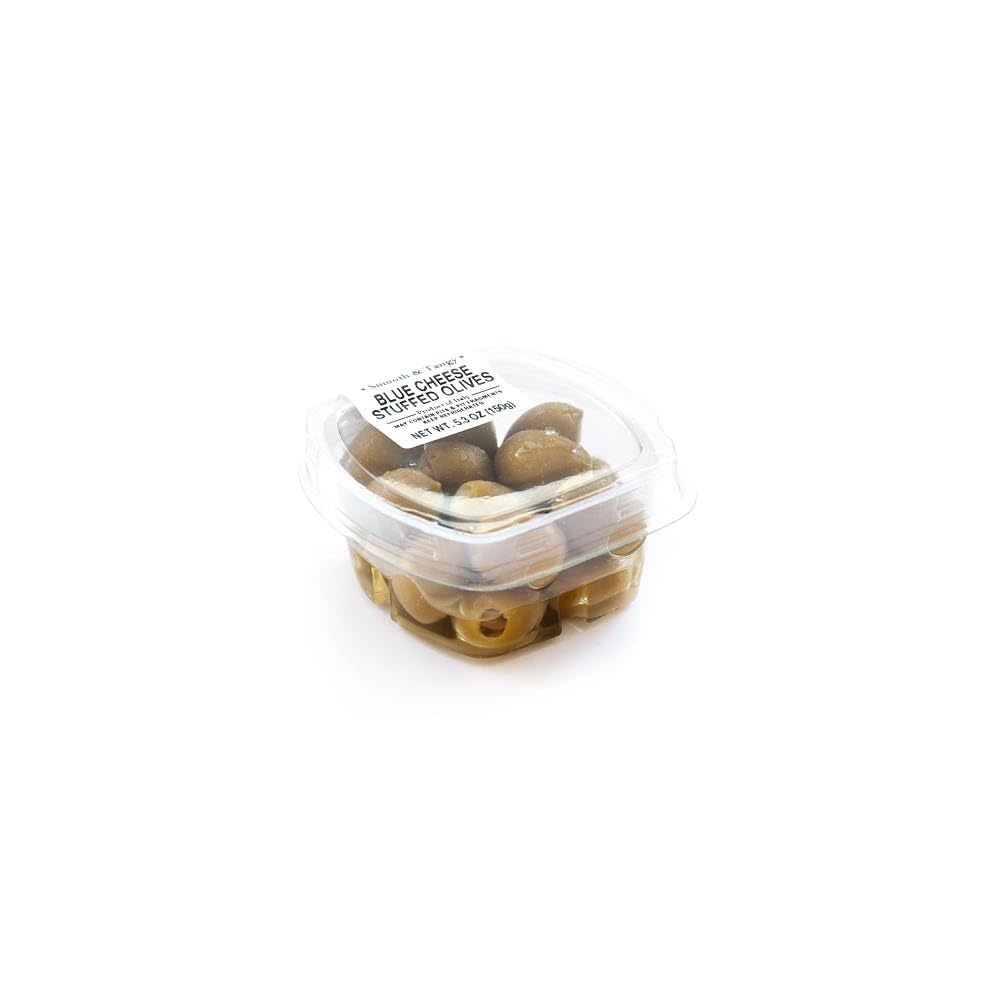 Premium Blue Cheese Stuffed Olives - Fresh Pack Gourmet Snack, 5.3 oz | Perfect for Charcuterie Boards, Cocktail Garnish & Mediterranean Appetizers