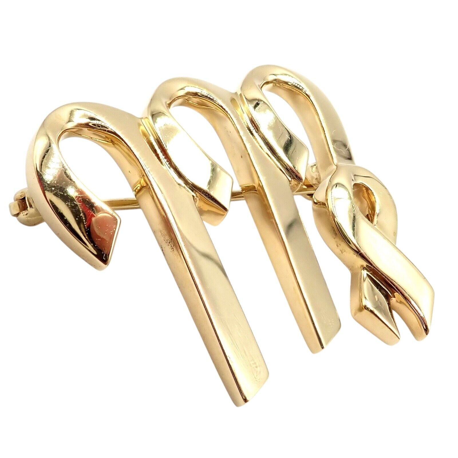Authentic Tiffany & Co Paloma Picasso 18k Yellow Gold Zodiac Virgo Pin Brooch - Elegant Jewelry Gift for Virgo Women, Perfect for Special Occasions & Collectors