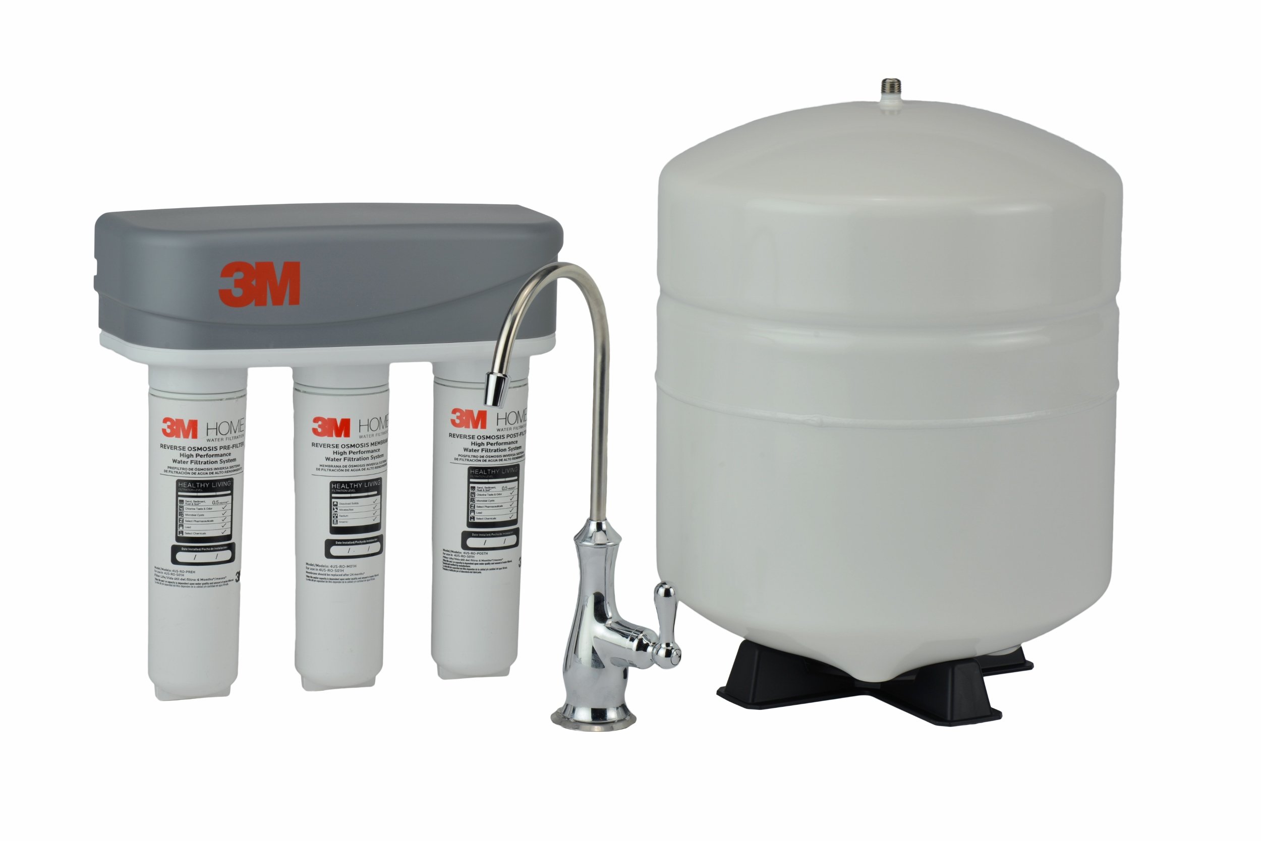 3M 4US-RO-S01H Reverse Osmosis Water Filtration System - Under Sink Drinking Water Filter for Clean, Pure Water | Perfect for Home, Office & RV Use