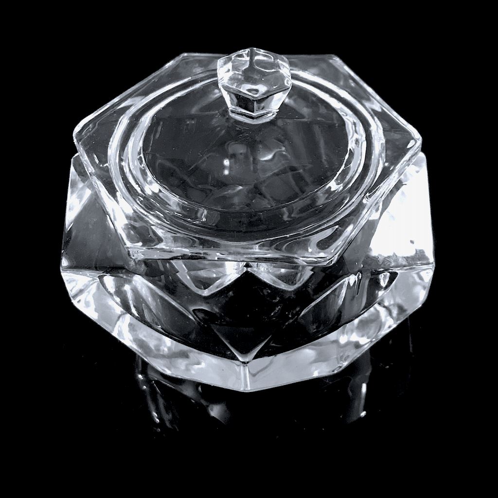 50ml Crystal Glass Dappen Dish Jar - Perfect for Nail Art, Essential Oils & Makeup Storage | Aesthetic Organizer for Salons, Spas & Home Beauty Stations