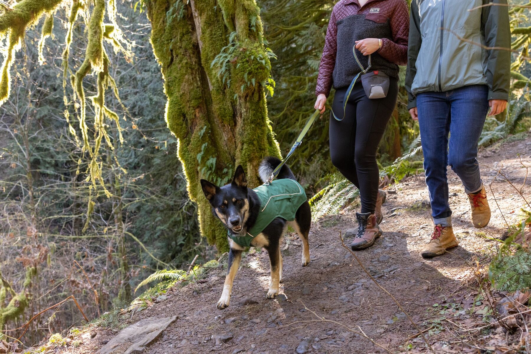 Ruffwear 2-in-1 Overcoat with Built-in Chest Harness in Basalt Gray - Waterproof Dog Jacket for Hiking & Winter Outdoor Adventures