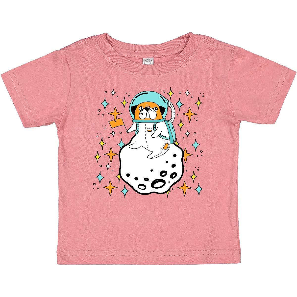 Inktastic Astronaut Pug Space Baby T-Shirt - Cute Dog Lover Gift for Kids & Adults - Perfect for Birthday Parties, Cosplay & Casual Wear