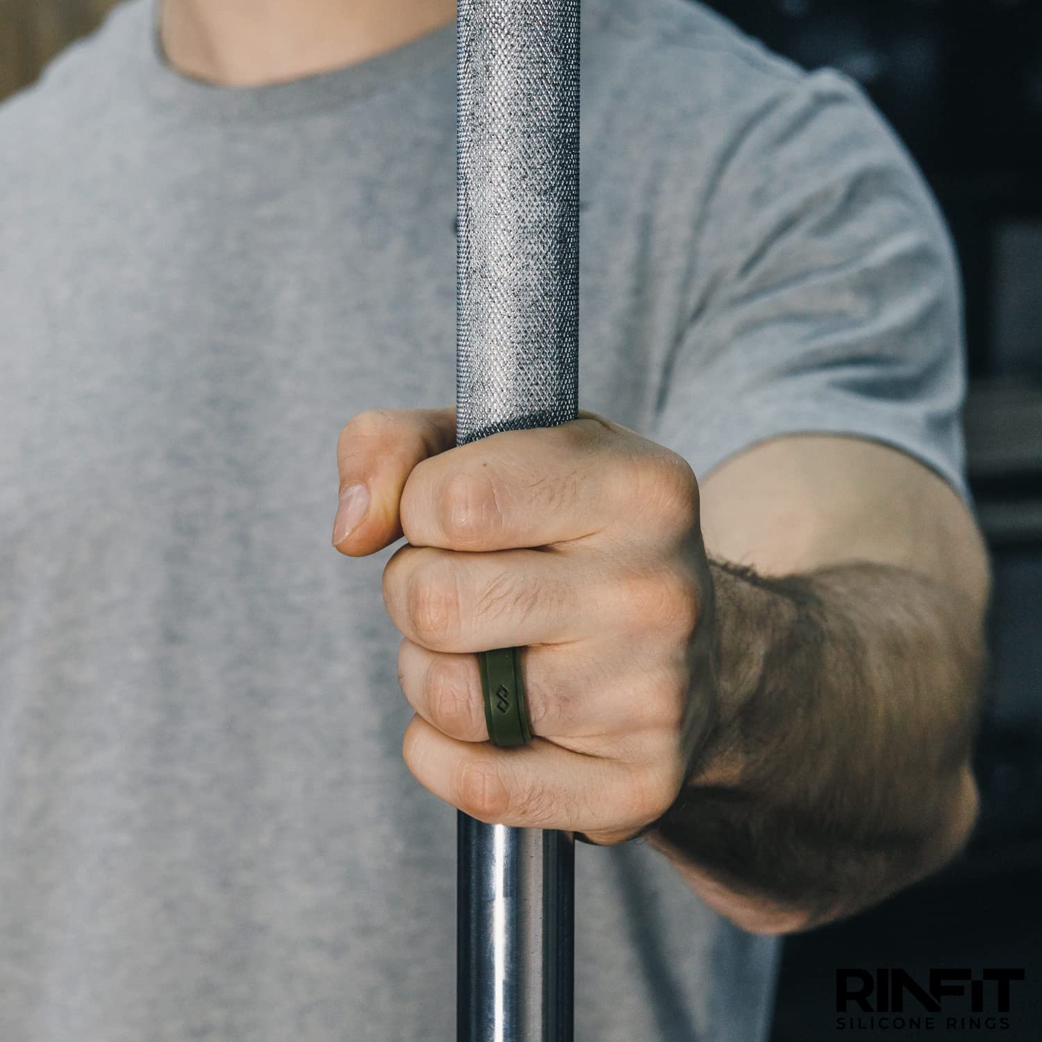 Rinfit 9mm Silicone Wedding Rings for Men - Durable & Comfortable for Gym & Outdoor