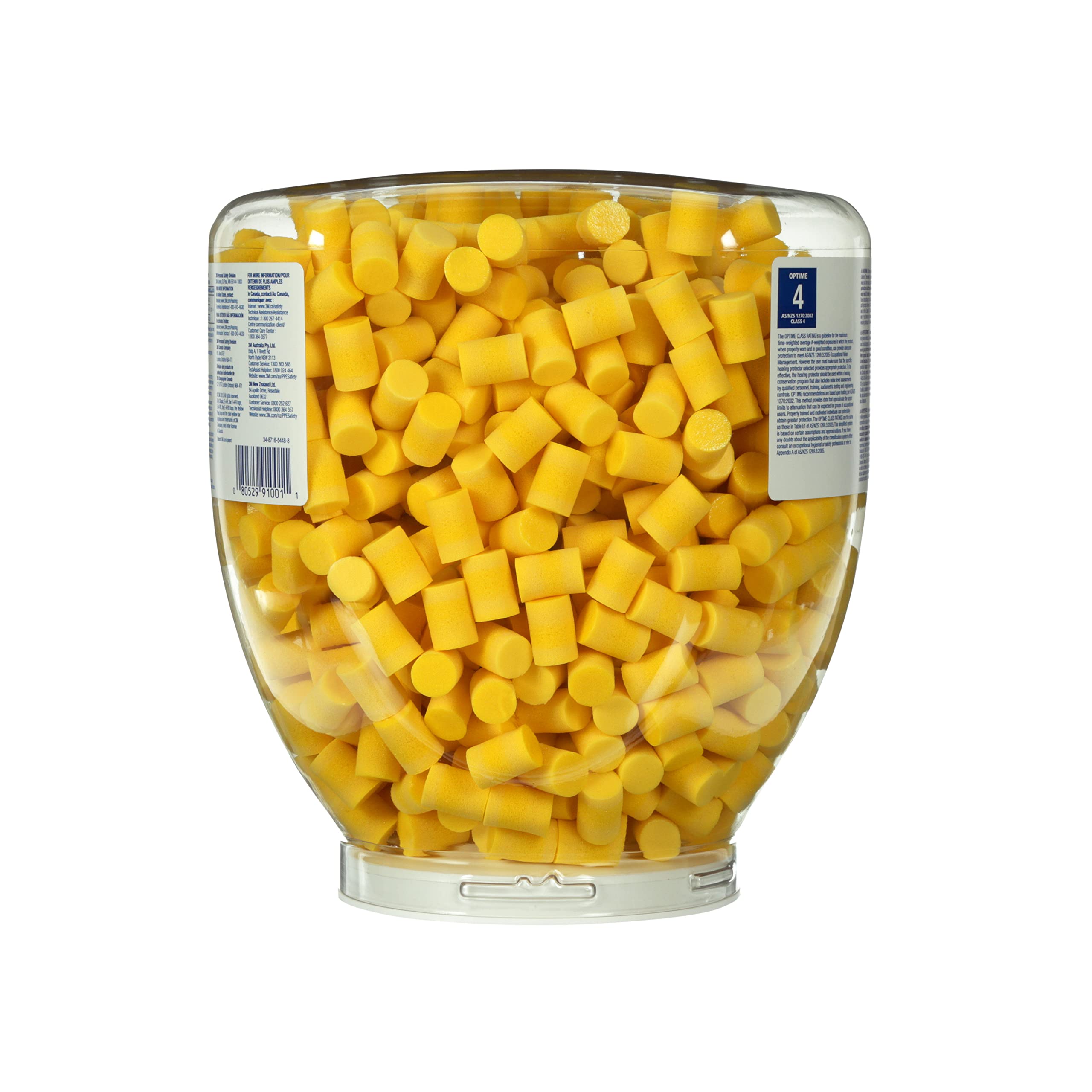3M E-A-R Classic One Touch Refill 391-1001 Disposable Earplugs - 500 Pairs, Uncorded, 29dB NRR, Foam Ear Protection for Noise Reduction, Regular Size, Roll Down, ANSI/ASA S12.71-2018 Certified - Ideal for Construction, Concerts, Shooting Ranges & Sleeping