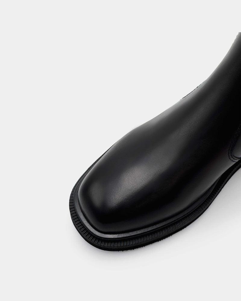 Premium Black Brushed Leather Chelsea Boots for Men - Waterproof Ankle Boots with Elastic Side Gussets - Perfect for Casual Wear, Office & Outdoor Activities