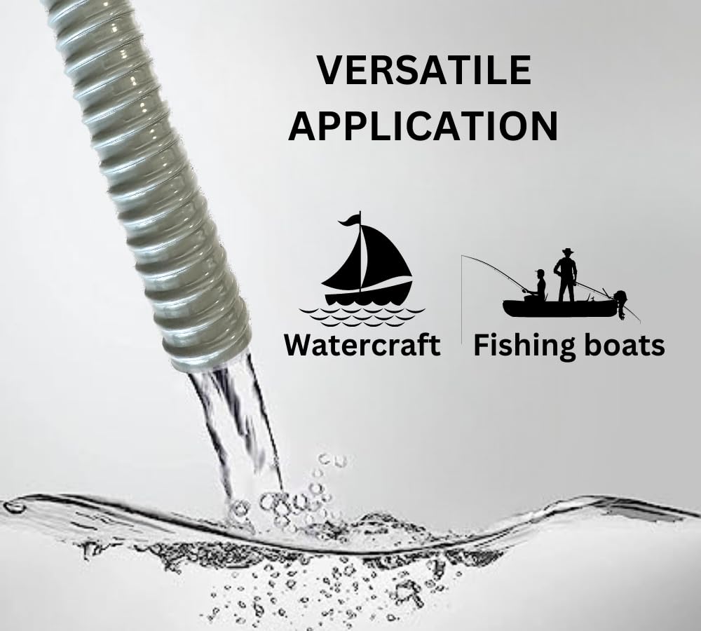 SeaSense Manual Hand Bilge Pump - Portable Marine Water Pump for Boats, Kayaks, and Canoes | Emergency Water Removal for Flooding & Leaks