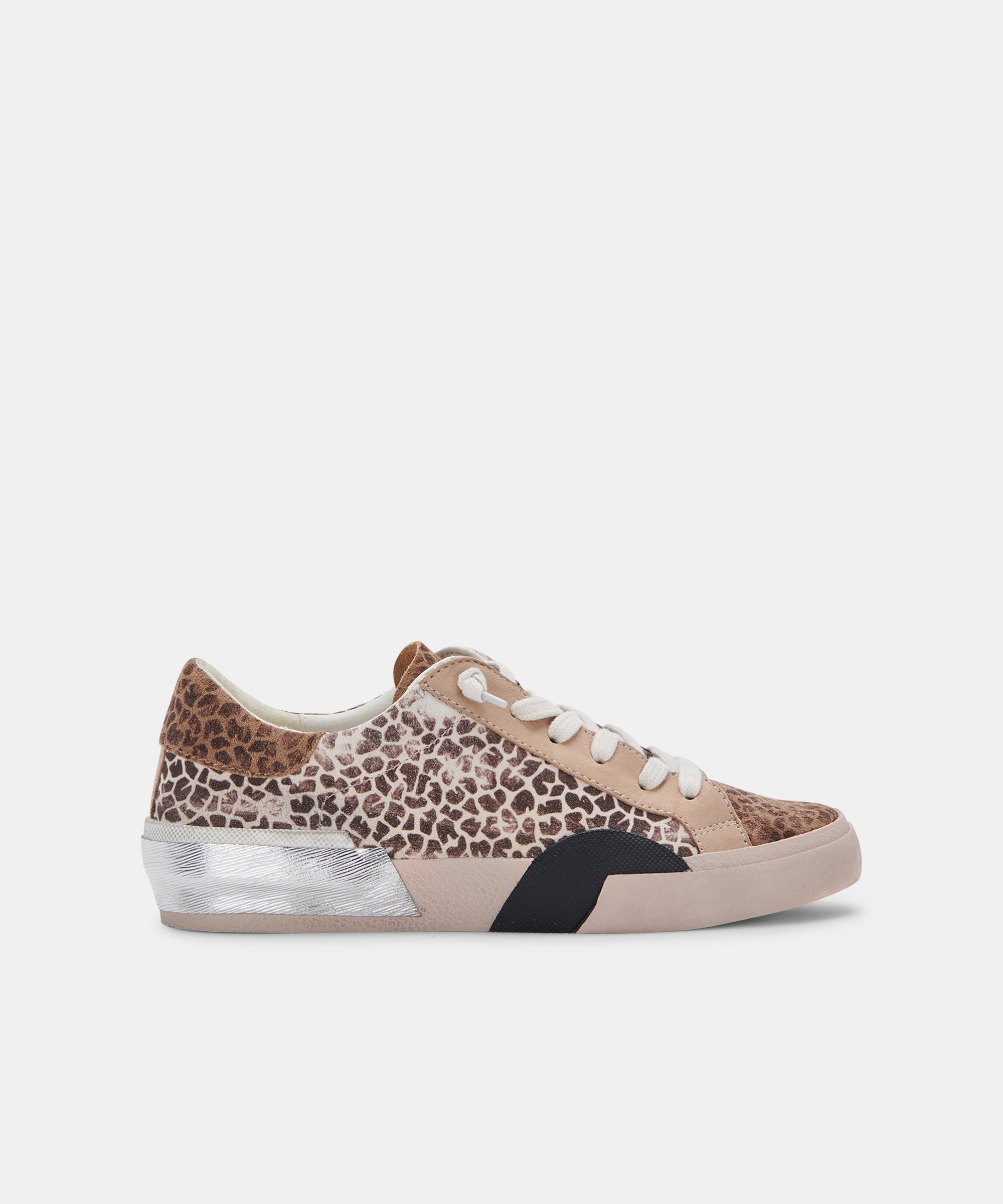 ZINA SNEAKERS Women's Fashion Leopard Print Multi-Colored Dusted Suede Casual Shoes - Perfect for Streetwear, Work & Everyday Comfort