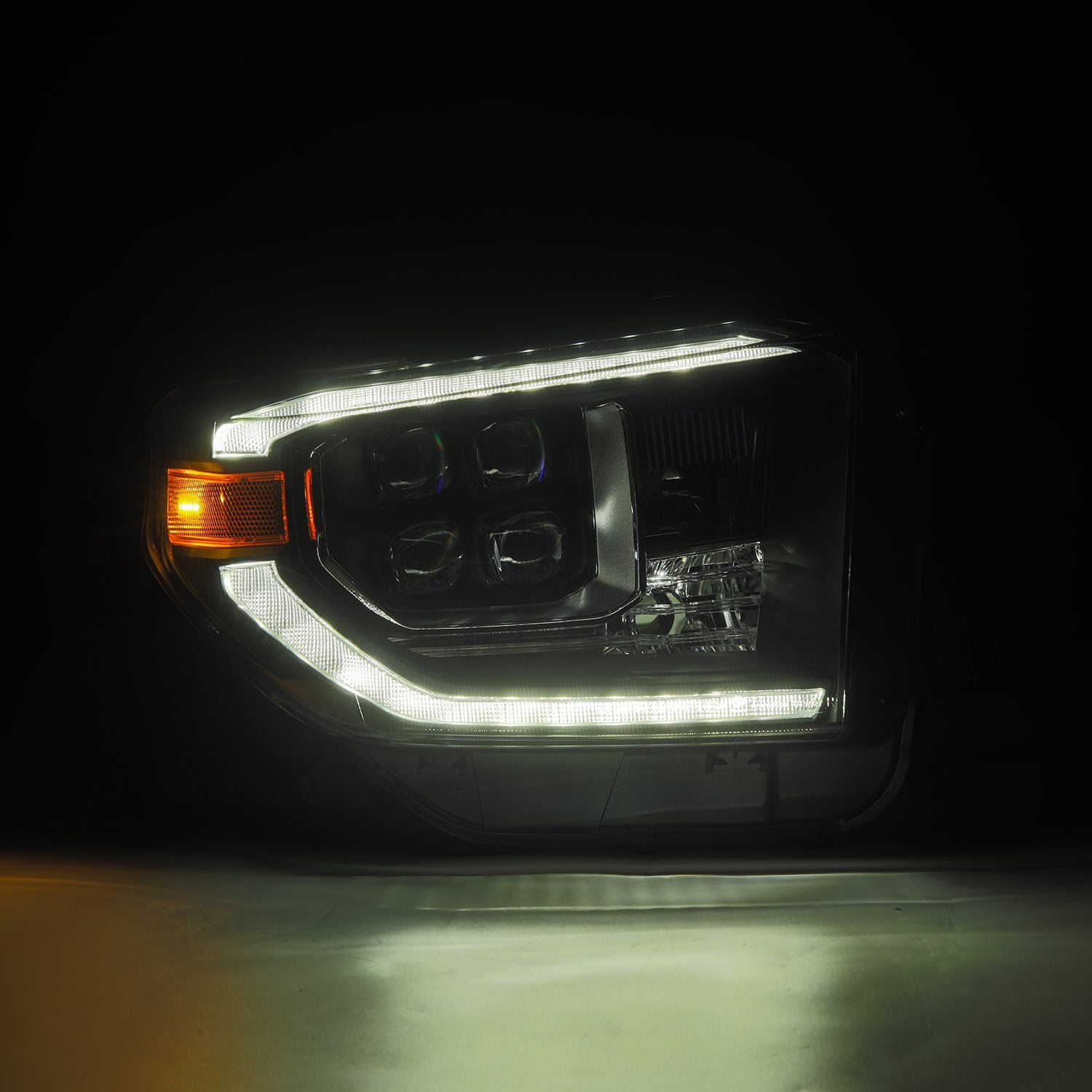 Toyota Tundra MK II NOVA Series LED Projector Headlights - Black (2007-2021 Models) - Upgrade Your Night Driving with Bright LED Lights for Off-Road & Daily Commute