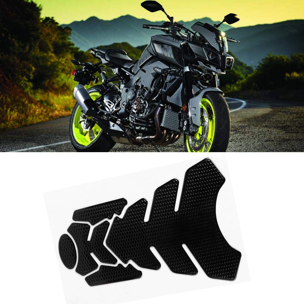 3D Motorcycle Tank Pad Protector - Black for Yamaha, Suzuki, Kawasaki, Honda - Ride in Style