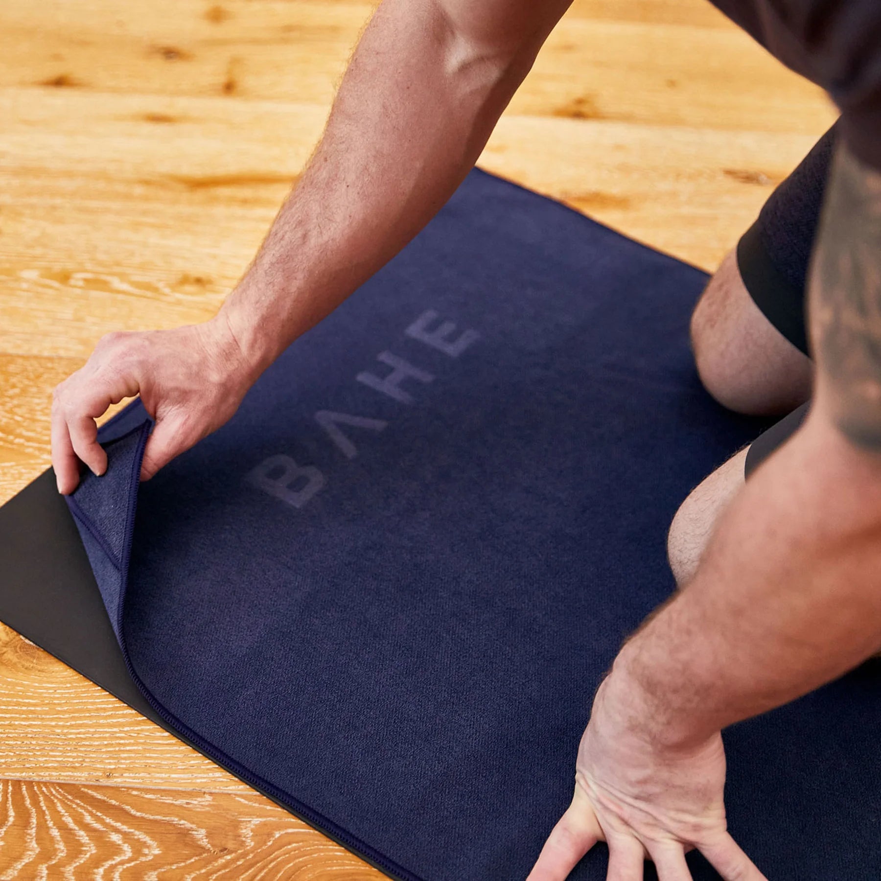 BAHE Non-Slip Yoga Mat Towel - Moonlight Design, 173x63cm Large Size for Hot Yoga, Pilates & Home Workouts | Perfect for Gym, Studio & Travel Use