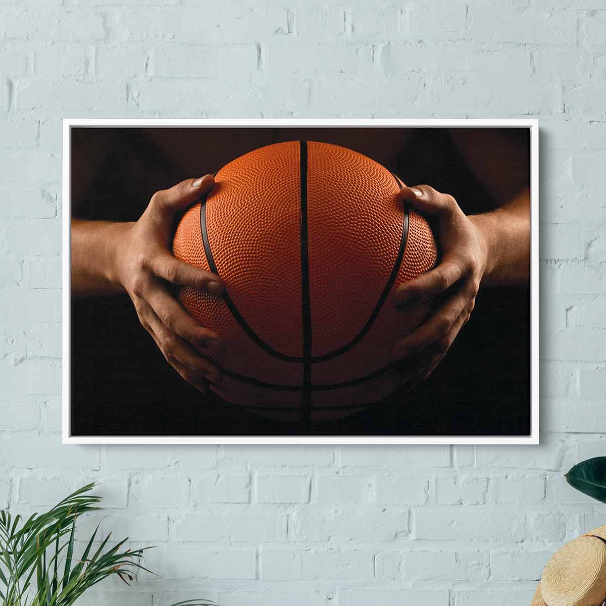Black Basketball Wall Art Canvas 3649 - Modern Sports Decor for Home, Office & Gym - Perfect for Basketball Fans & Sports Enthusiasts