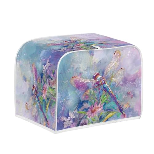 Colored Dragonfly and Floral