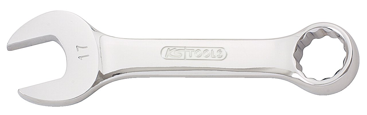 KS Tools CHROMEplus 518.0006 7mm Short Combination Spanner Wrench - Perfect for Automotive Repair, DIY Projects & Tight Spaces