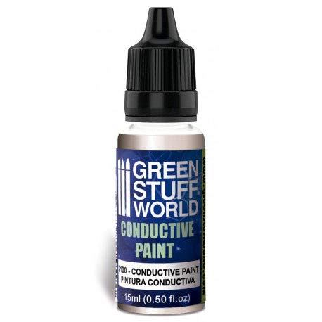 Green Stuff World Water-Based Conductive Paint for Dioramas & Miniatures - 2100 (2.1oz/60ml) | Perfect for Model Making, DIY Electronics & Circuit Projects