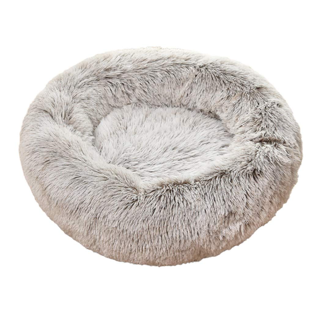 Ultra Soft Washable Round Donut Dog Bed - Cozy Cuddler Pet Bed for Dogs & Cats - Perfect for Small & Medium Pets, Indoor Use, Crate & Travel Comfort