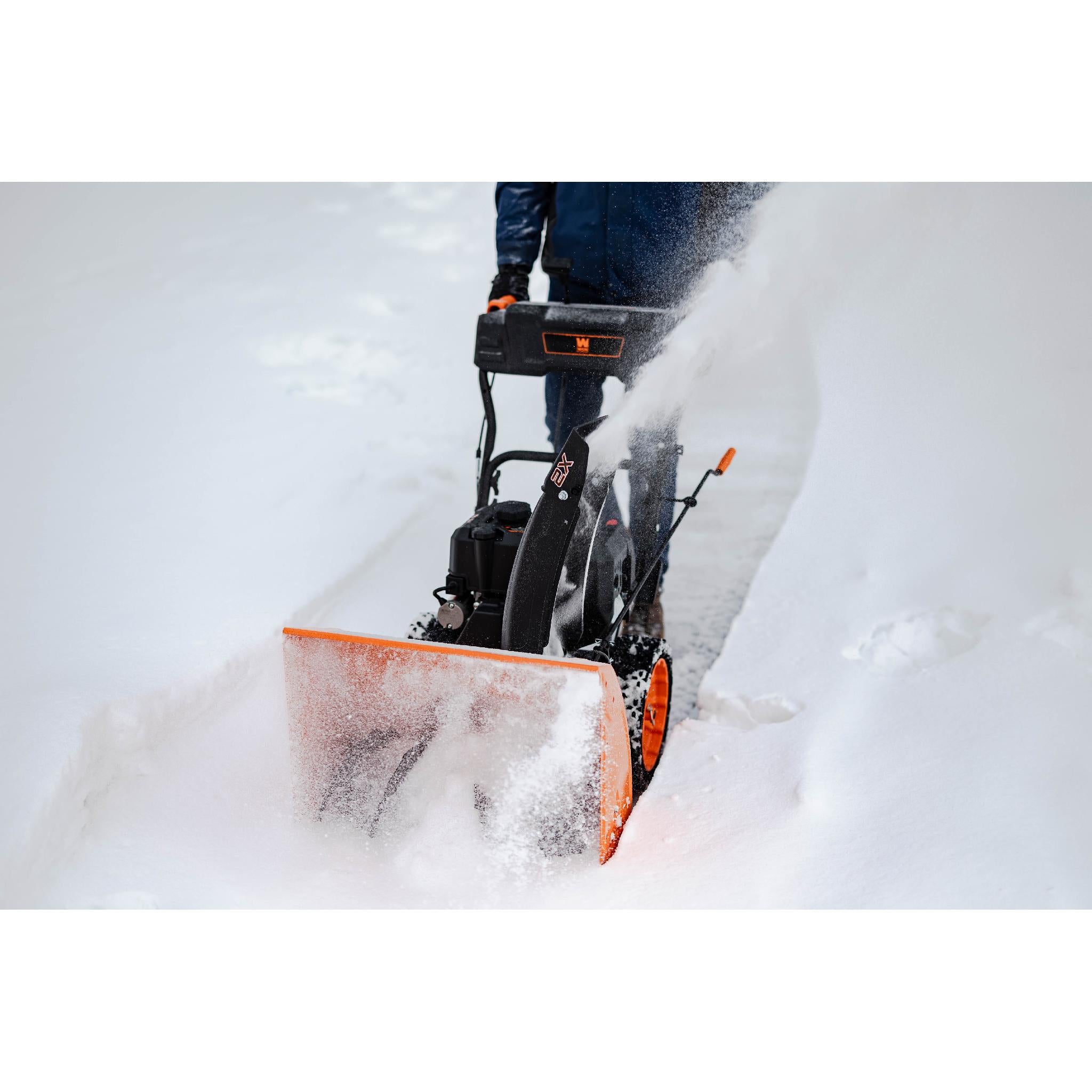 WEN SB209E 24-Inch 209cc Two-Stage Self-Propelled Gas Snow Blower with Electric Start - Perfect for Heavy Snow Removal in Driveways & Walkways
