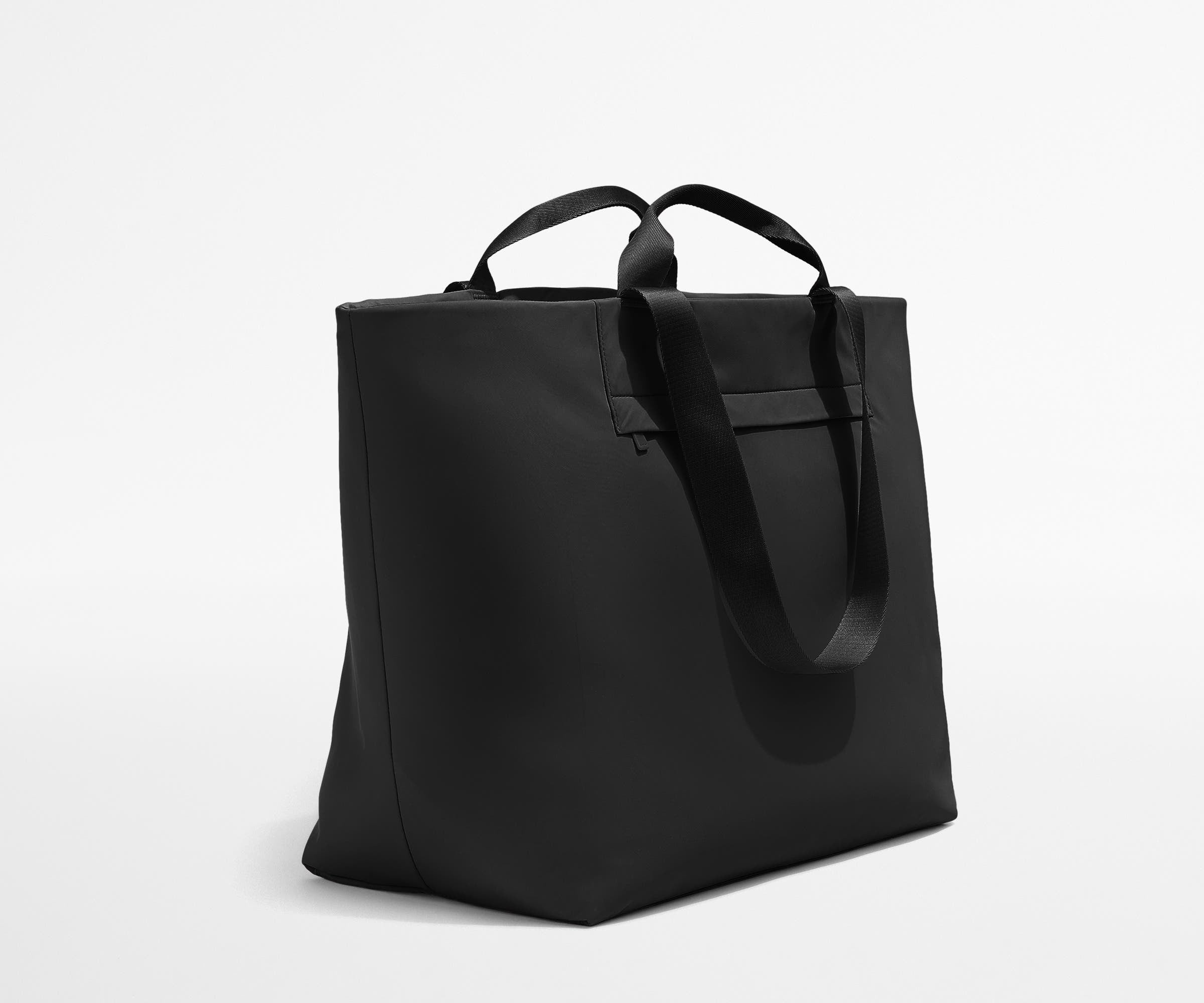 Jet Black Large Featherlight Tote Bag - Ultra Lightweight & Spacious Women's Handbag for Work, Travel & Everyday Use