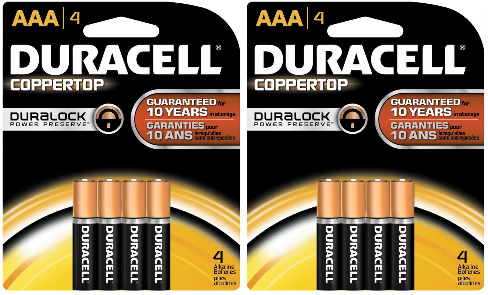 Duracell Coppertop AAA Batteries - 4 Count (2 Pack) | Long-Lasting Alkaline Batteries for Toys, Flashlights & Electronics | Reliable Power for Everyday Devices