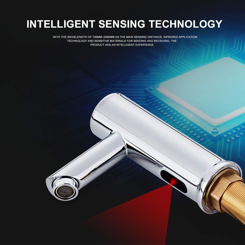 Touchless Bathroom Faucet with Motion Sensor & Temperature Control for Modern Homes