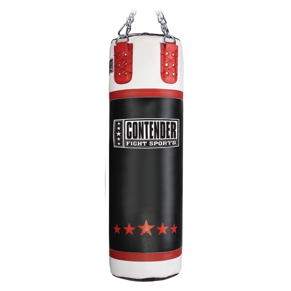 Contender Fight Sports Premium Leather Boxing Punching Heavy Bag (Pre-Filled) - Perfect for Home Gym, Boxing Training & MMA Workouts