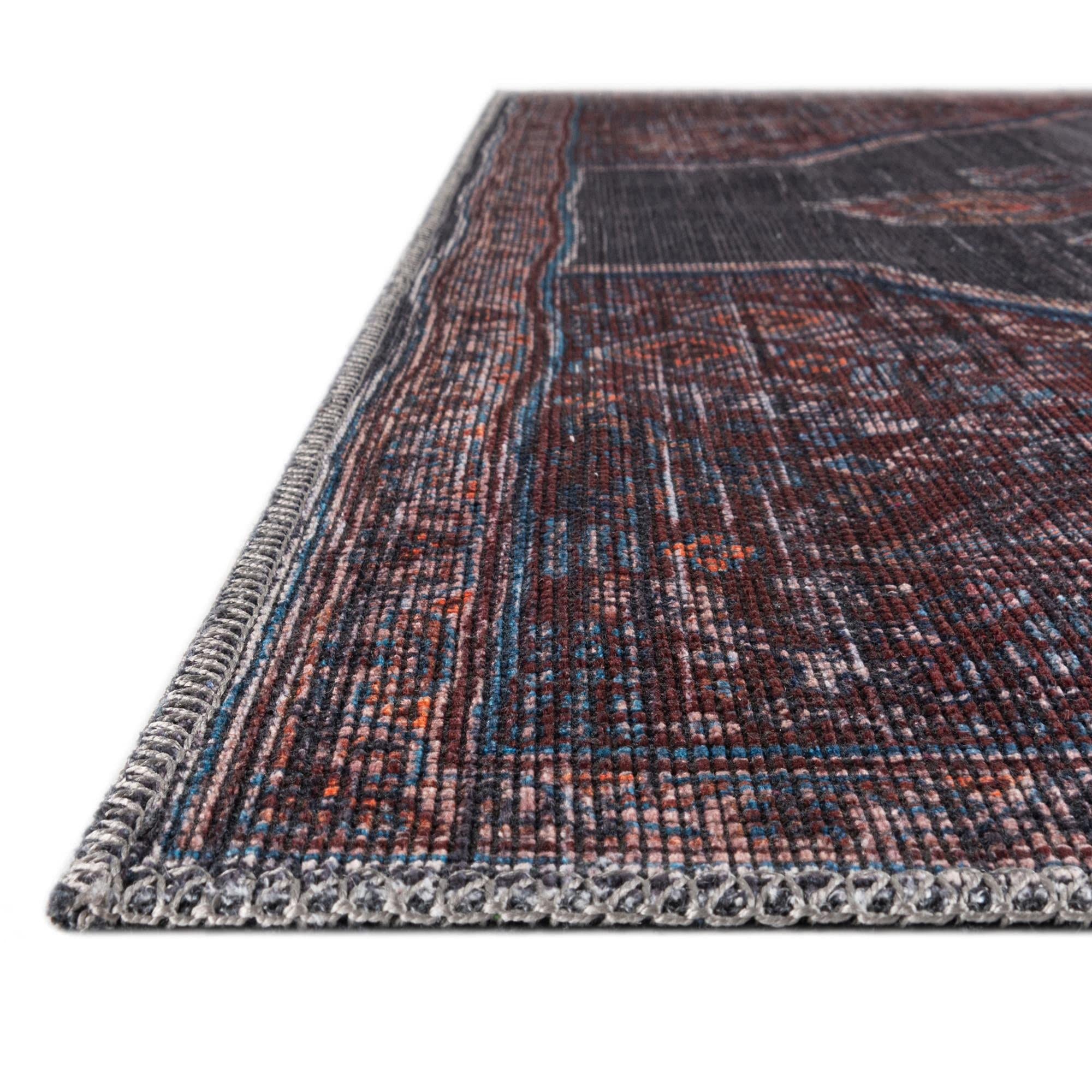 Washable 12 Ft Runner Gray Flatweave Rug - Sisu Collection by Rugs.com | Non-Slip Hallway & Entryway Rug for High Traffic Areas | Easy Clean Living Room & Bedroom Carpet