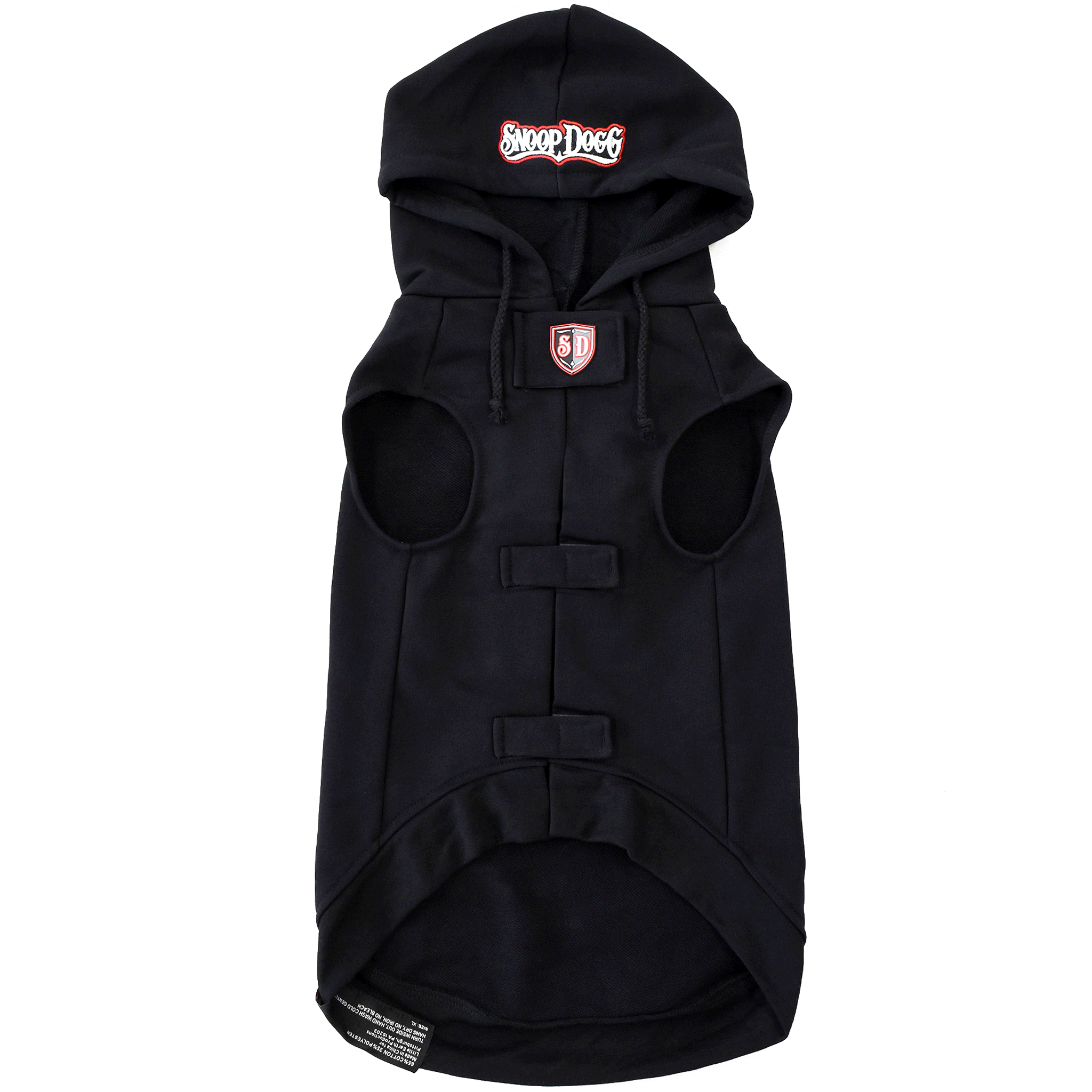 Snoop Doggie Doggs Deluxe Pet Hoodie for Dogs - Black | Cozy Winter Dog Sweater for Small & Large Breeds | Perfect for Outdoor Walks & Photo Shoots
