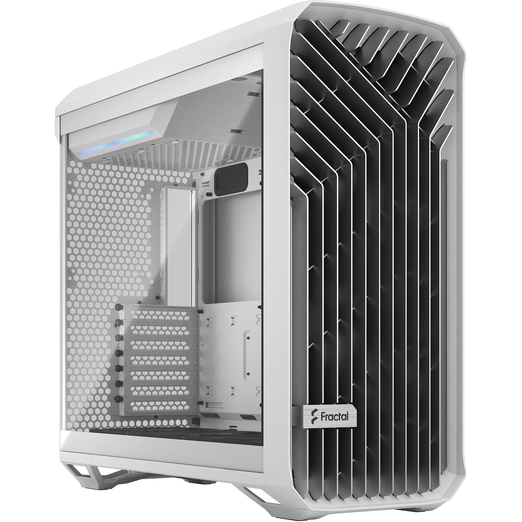 Fractal Design Torrent White E-ATX High Airflow PC Case with Tempered Glass Window - Mid Tower Gaming Computer Case for High-Performance Builds & RGB Setup