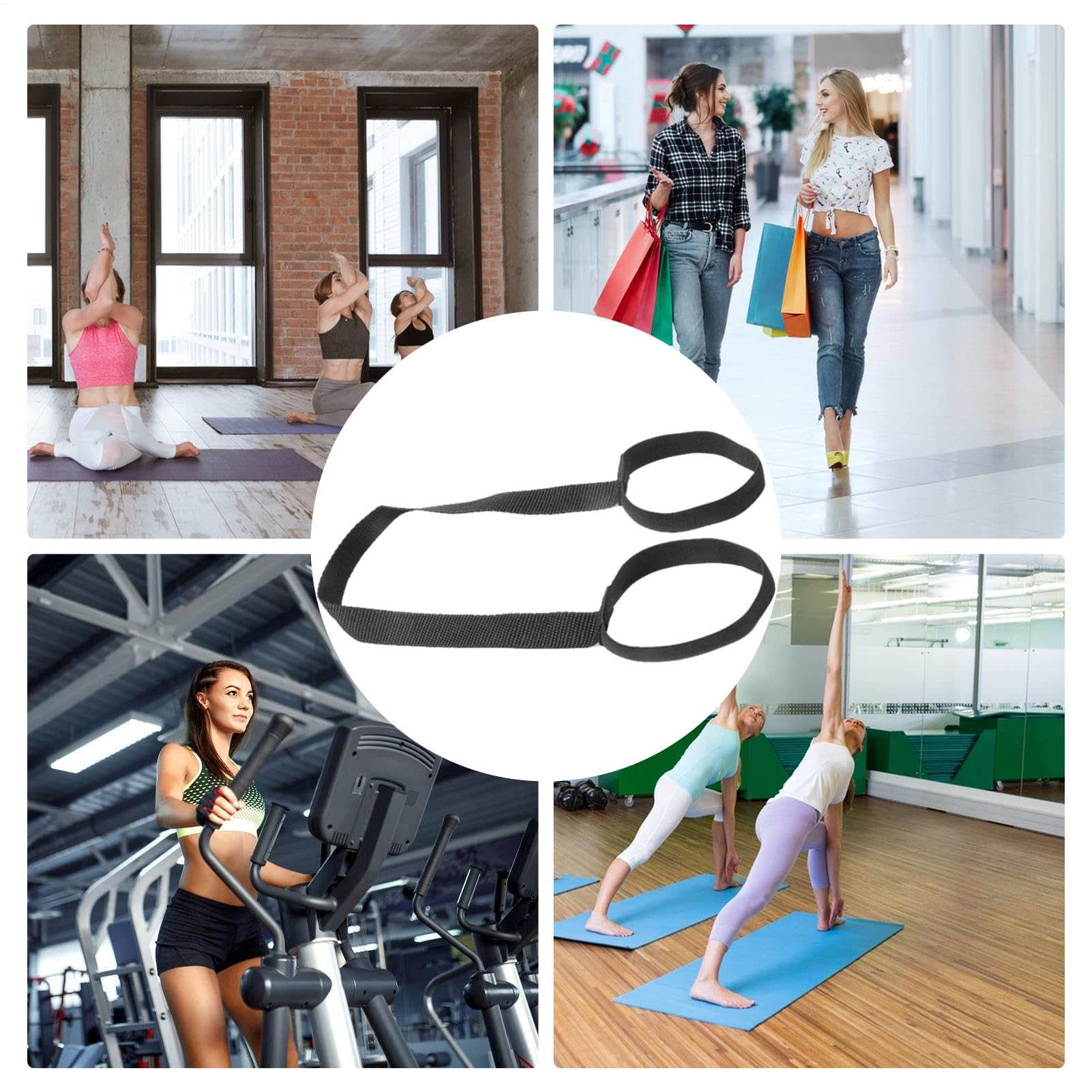 Premium Yoga Mat Carrying Strap - Adjustable Cotton Yoga Mat Sling Holder for Exercise & Travel | Multi-Purpose Stretch Band for Most Yoga Mats | Perfect for Gym, Studio, Outdoor Yoga & Fitness Classes