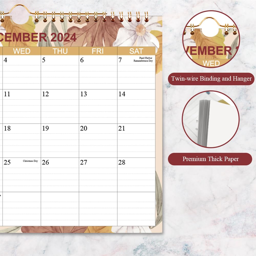 2025-2026 Wall Calendar | 18 Month Planner from January 2025 to June 2026 | Premium Thick Paper | 8.5