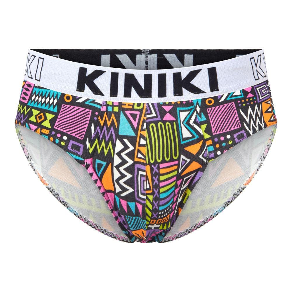 Kiniki Men's Cotton Printed Brief Underwear - Soft & Breathable Underwear for Everyday Comfort - Perfect for Work, Gym & Leisure