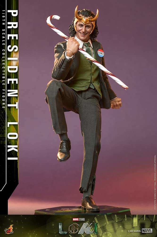 Hot Toys 1:6 Scale President Loki Collectible Figure - Marvel Loki Action Figure for Display & Collection - Perfect for Marvel Fans & Collectors