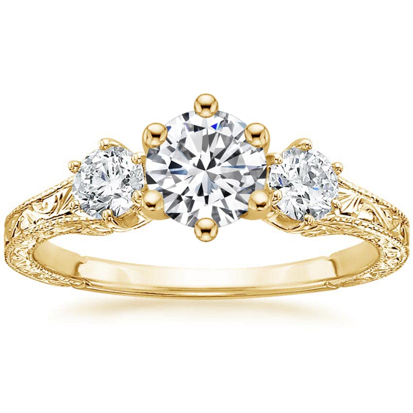 Moissanite Engagement Ring Set for Women - 2CTW 1CT Center Stone, 925 Sterling Silver in White/Yellow/Rose Gold, Round Cut D Color VVS1 Bridal Jewelry Set - Perfect for Weddings, Anniversaries & Special Occasions