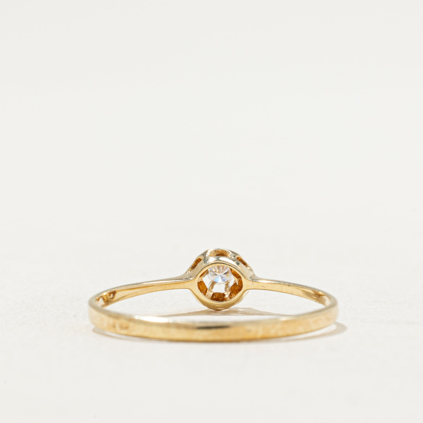 0.05ct Solitaire Diamond Engagement Ring for Women - Size 8 | Classic Belcher Setting | Perfect for Proposals, Anniversaries & Special Occasions