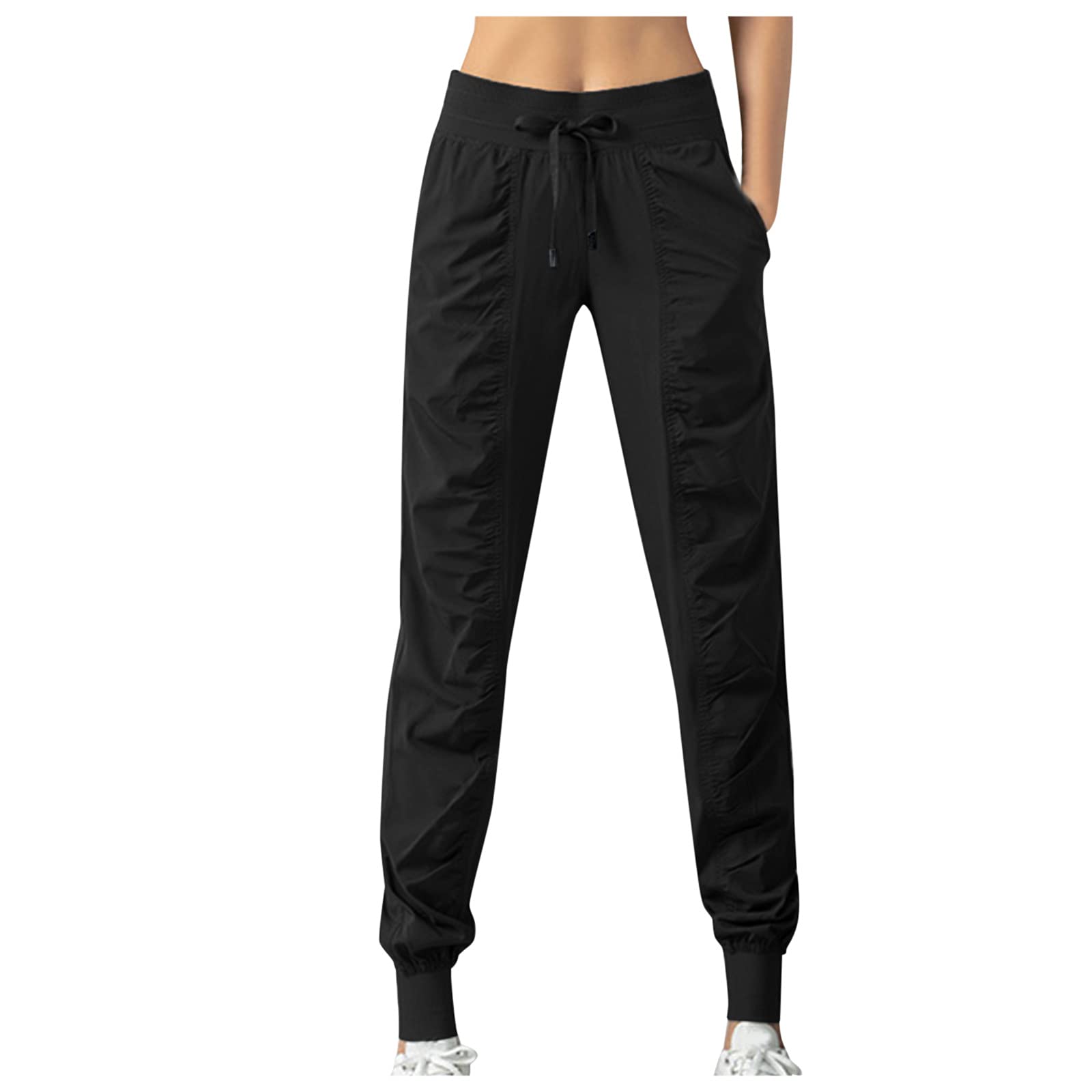 Women's Loose Quick-Dry Casual Sweatpants with Pockets - Elastic Waist Comfortable Workout & Lounge Pants for Yoga, Running, Travel & Everyday Wear