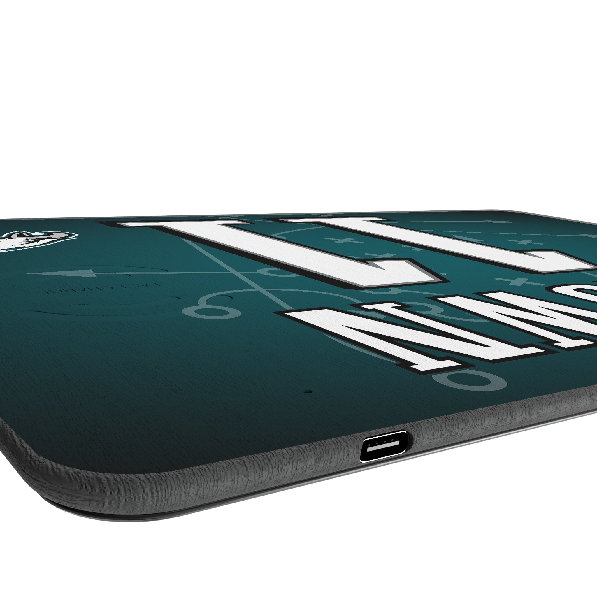 A.J. Brown Philadelphia Eagles NFL Wireless Charging Mouse Pad - 15W Fast Charger for iPhone & Android - Perfect for Gaming, Office & Home Desk Setup