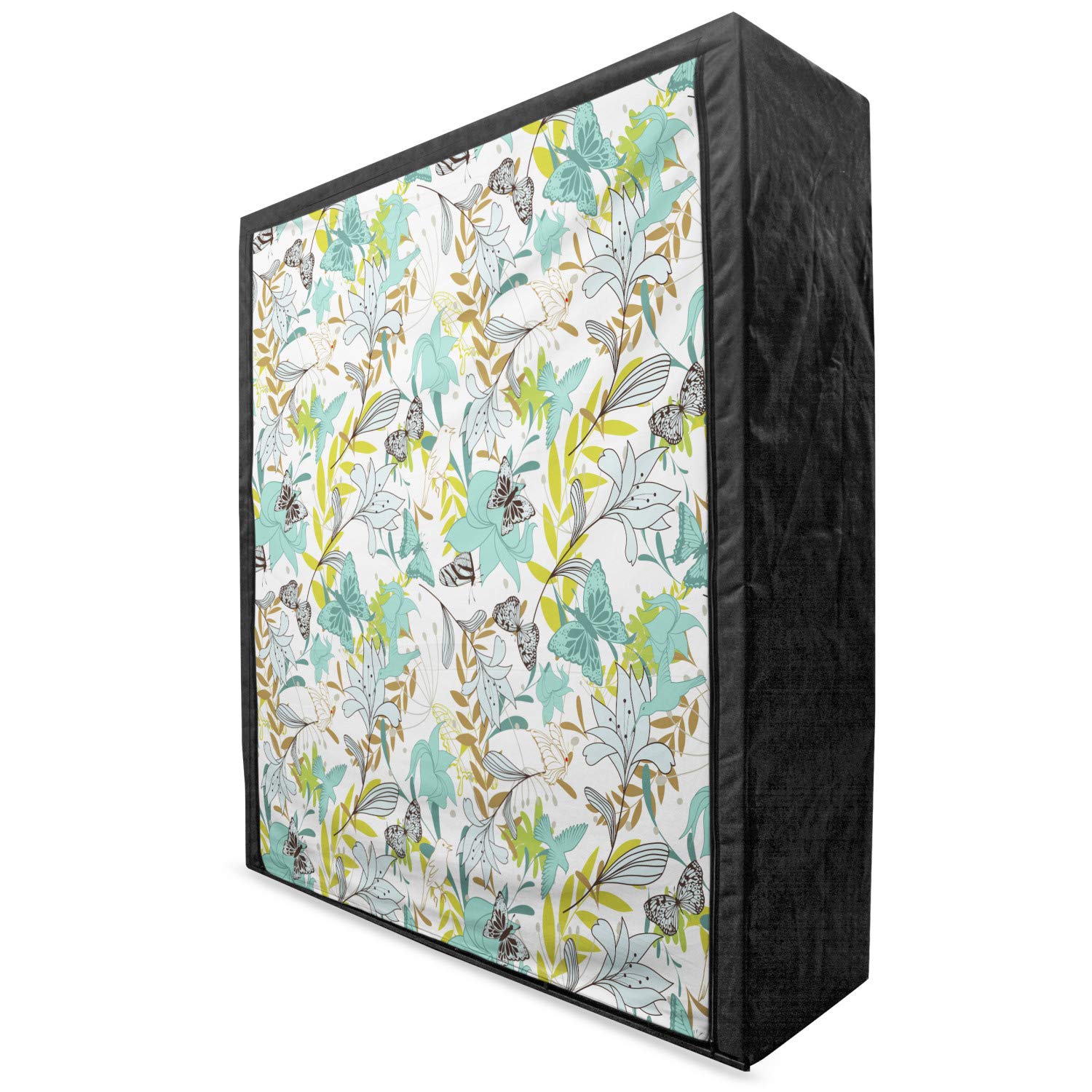 Ambesonne Floral Portable Fabric Wardrobe with Shelves - 59