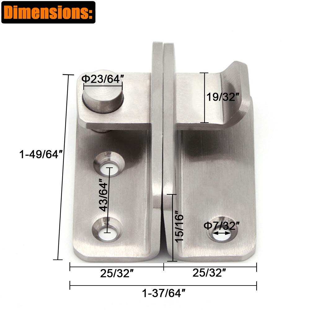 Premium Stainless Steel Latch Hasp - Heavy Duty Safety Door Lock (2 Pack) - Left Open Design for Secure Storage, Sheds, Toolboxes & Cabinets