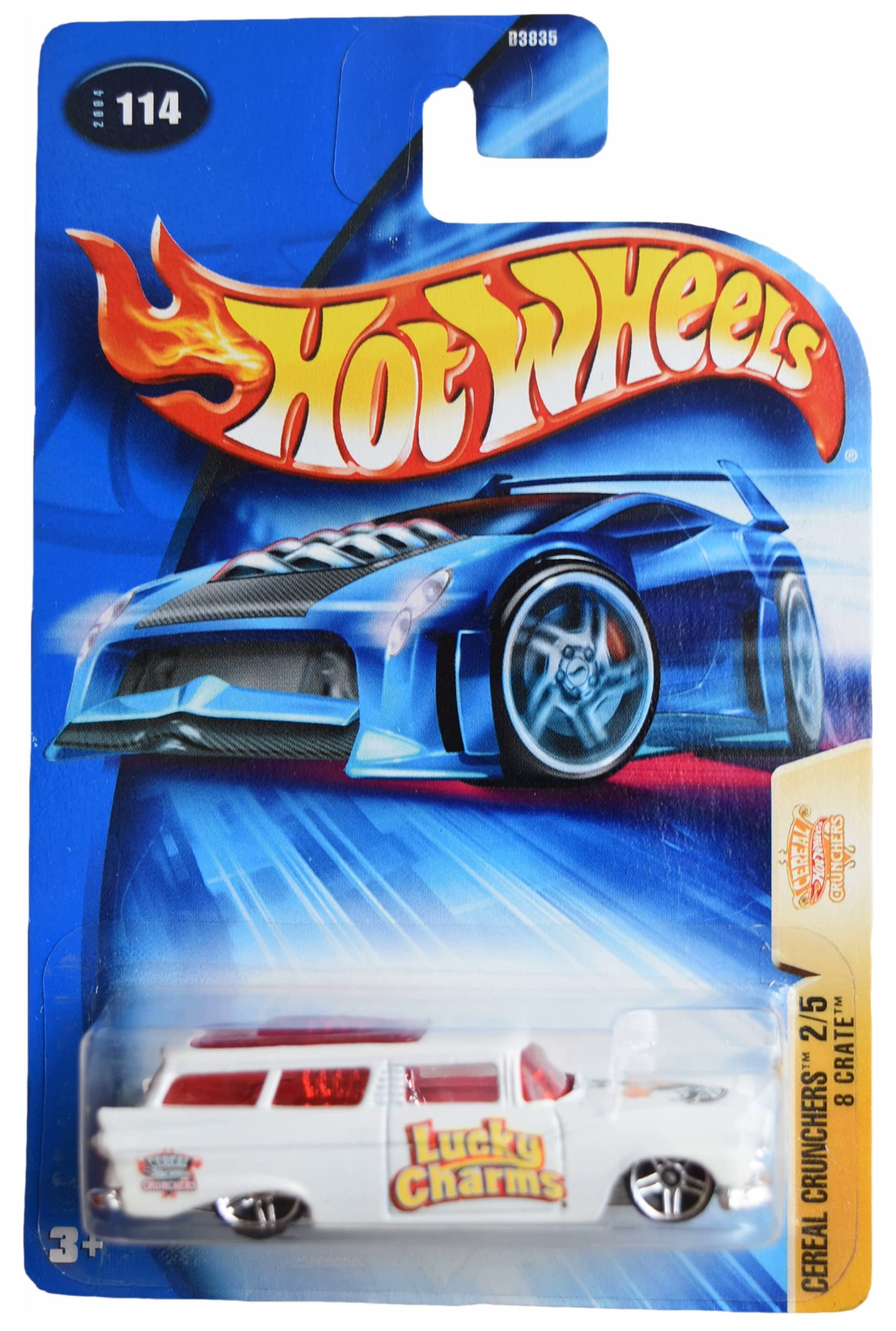 Hot Wheels 8 Crate White Cereal Crunchers 2/5 Die-Cast Car Toy #114 - Perfect for Collectors, Kids Playtime & Display Shelf Decor