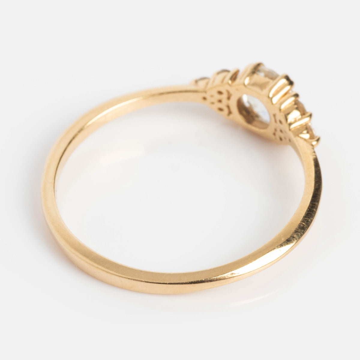 Lune Rose Cut Diamond Ring - Elegant Moon Inspired Jewelry for Women - Perfect for Weddings, Anniversaries & Special Occasions