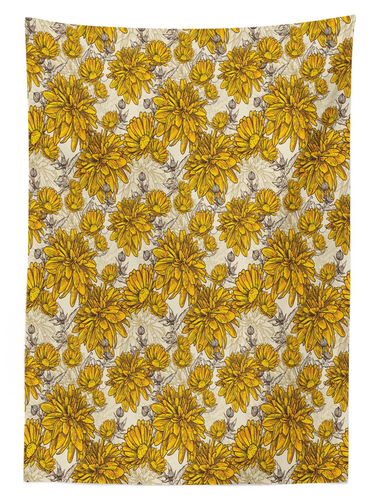 Ambesonne Floral Outdoor Tablecloth - Lily Carnation Bouquet Design, Washable Picnic Table Cover 58