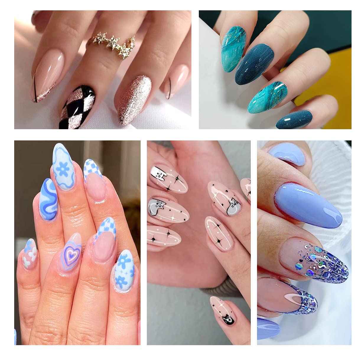 500 Pcs Coffin Ballerina Press On Nails - Long Acrylic False Nails Full Coverage No C Curve with Storage Case - Nail Salon Supplies & DIY Nail Extensions for Parties, Weddings, Special Occasions