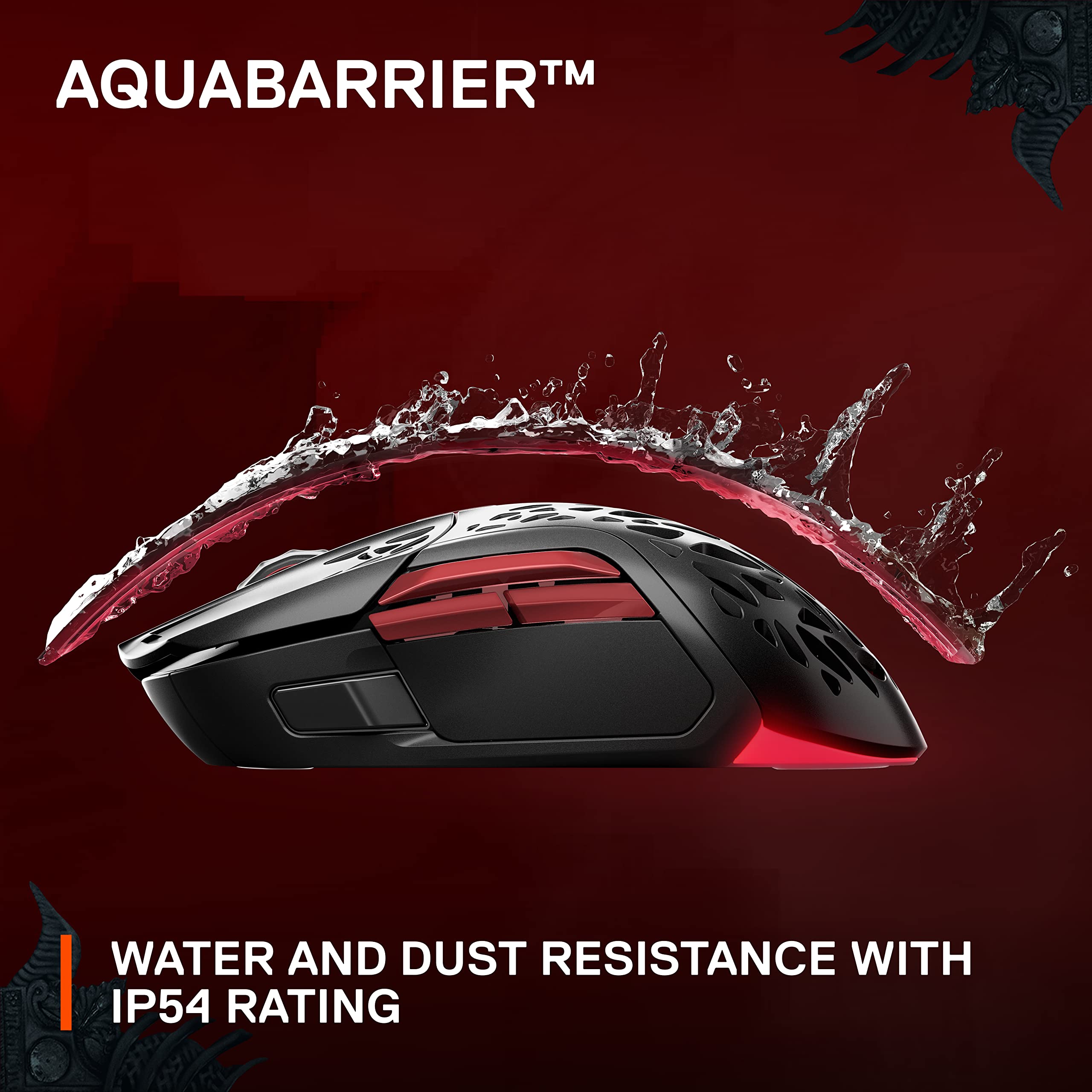 SteelSeries Aerox 5 Wireless Diablo IV Edition - Ultra Lightweight 76g Gaming Mouse with 18000 CPI & TrueMove Air Optical Sensor - Water Resistant Design - 180+ Hour Battery Life - Includes Free In-Game Item - Perfect for PC/MAC Gaming, MMO, RPG & FPS Games