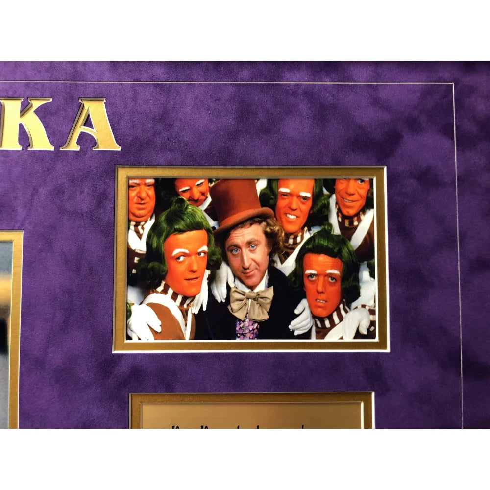 Authentic Gene Wilder as Willy Wonka Signed Golden Ticket 8x10 Framed Collage - PSA/DNA Certified Autograph - Perfect for Movie Memorabilia Collectors & Charlie and the Chocolate Factory Fans