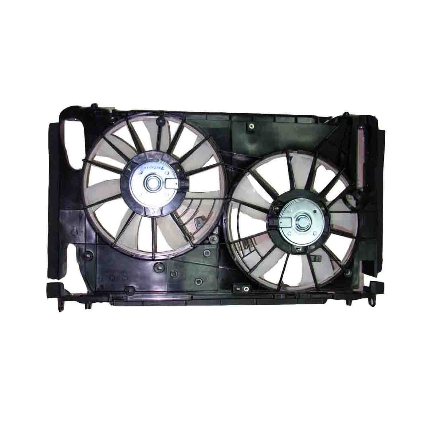 OE Replacement Dual Radiator and Condenser Fan Assembly for 2006-2012 Toyota RAV4 - Perfect for Cooling System Repair & Maintenance | Fits All Models Including LE, XLE & Limited