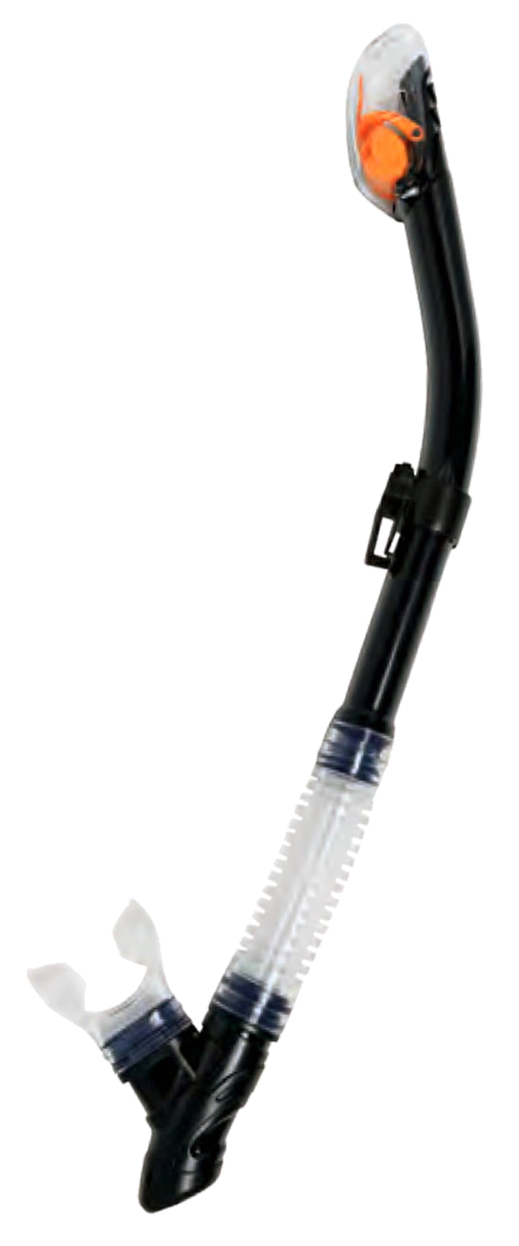Beaver Black/Clear Gobi Dry Top Snorkel - High-Quality Snorkeling Gear for Swimming, Diving & Underwater Exploration