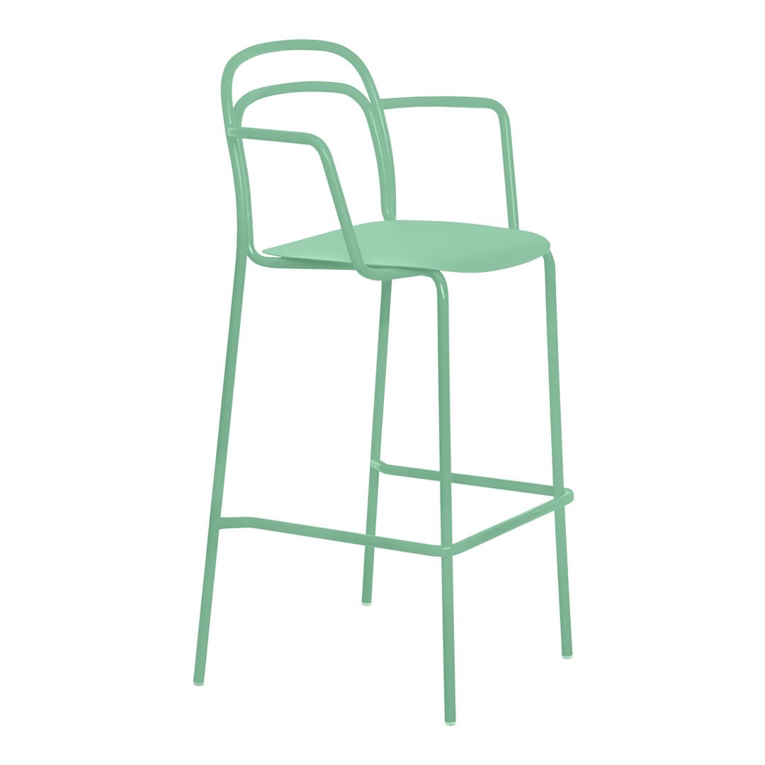 Catty Bar Stool with Arms - Adjustable Height Modern Kitchen Counter Stool with Backrest & Footrest - Perfect for Home Bar, Kitchen Island & Breakfast Nook