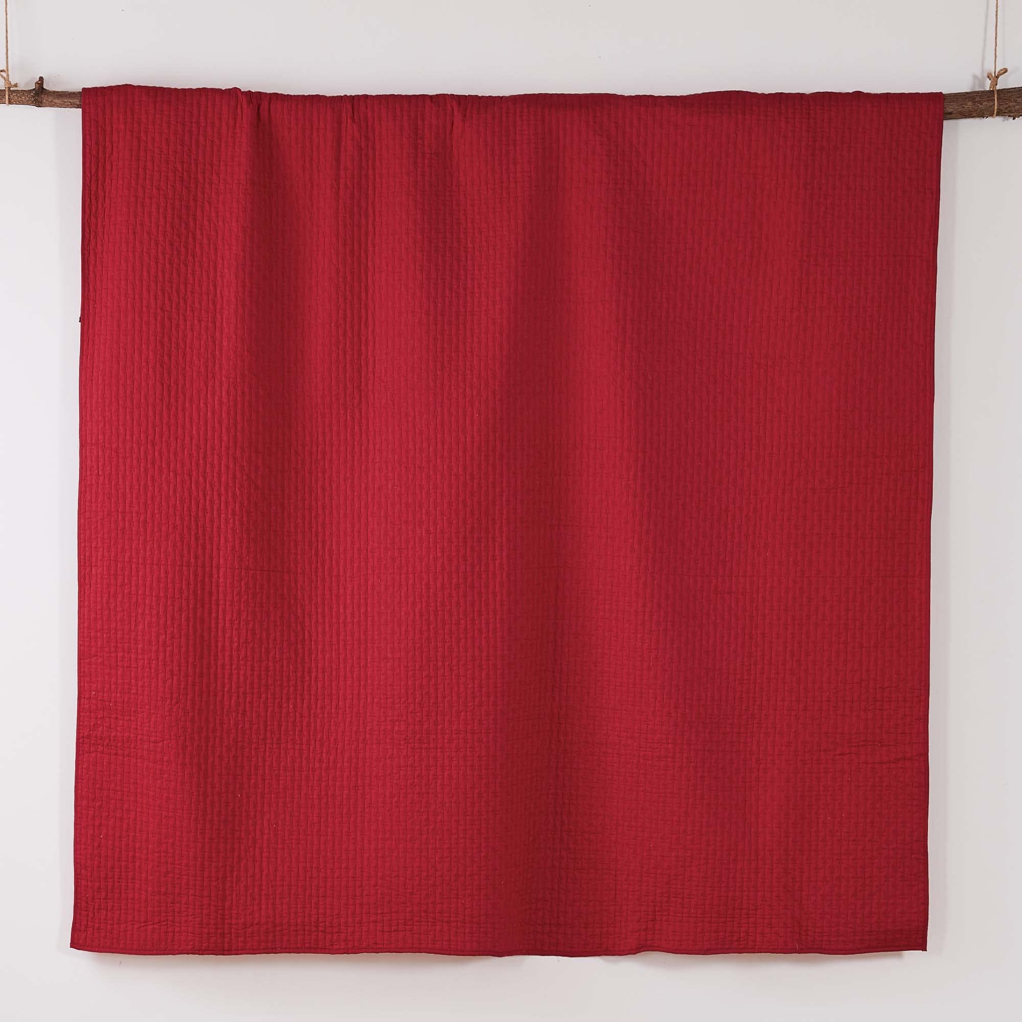Levtex Home - 100% Cotton Reversible Cross Stitch Chile Red Quilt Set - Full/Queen Size (88x92in) with 2 Standard Shams (26x20in) - Soft & Breathable Cotton Fabric - Perfect for Bedroom Decor, Guest Room, or Cozy Farmhouse Style
