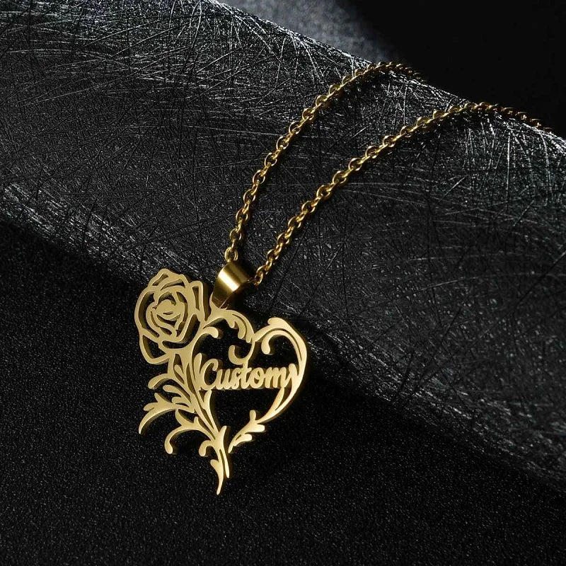 Personalized Crown Pendant Necklace for Women - Custom Name Initial Jewelry Gift for Birthday, Anniversary & Special Occasions | Perfect for Prom, Wedding & Everyday Elegance