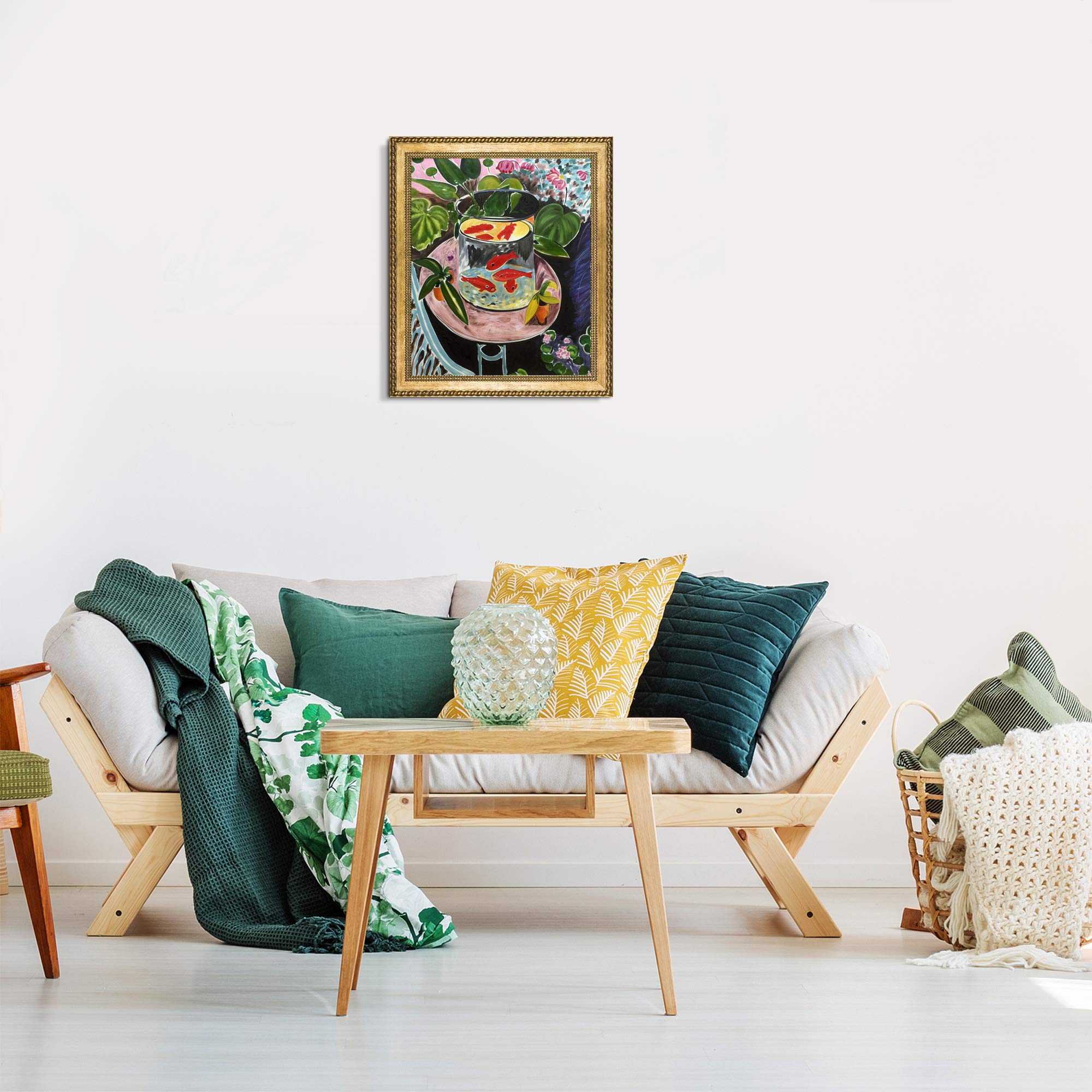 Hand Painted Henri Matisse Fish Oil Painting on Canvas - 28.75