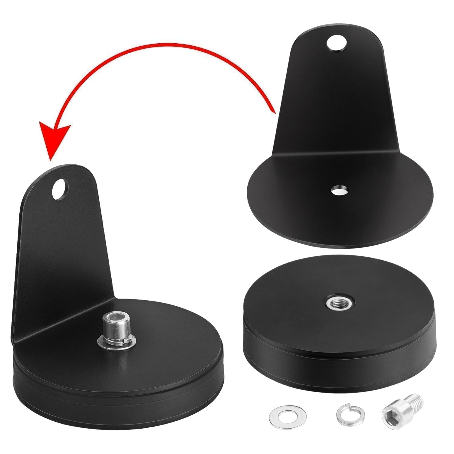 2pcs Magnetic Base Mounting Brackets - Powerful Suction Holder for LED Light Bars, Pods & Off-Road Driving Lights - Perfect for 4x4 Trucks, ATVs & Off-Road Vehicle Lighting Installation